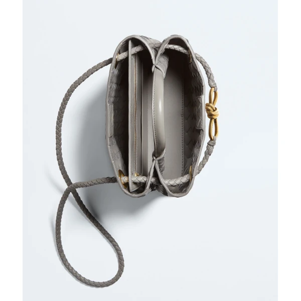 Khaite Women's Small Andiamo in Basalt - Grey Totes & Top-Handle Bags - The Lotus Tote Bag - Shop at Coveti