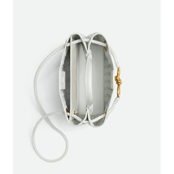 Khaite Women's Small Andiamo in Hoarfrost - Grey Totes & Top-Handle Bags - The Lotus Tote Bag - Shop at Coveti