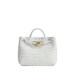 Khaite Women's Small Andiamo in Hoarfrost - Grey Totes & Top-Handle Bags - The Lotus Tote Bag - Shop at Coveti
