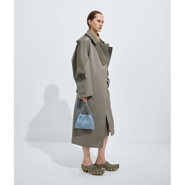 Khaite Women's Small Dustbag in Mineral - Grey Shoulder & Crossbody Bags - The Lotus Tote Bag - Shop at Coveti