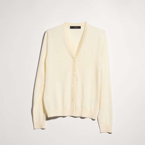 Gucci Fine wool cardigan with embroidery - Knitwear - Italian Luxury Ready-to-Wear at Coveti