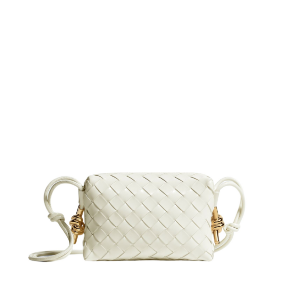 Khaite Women's Mini Loop Metal Knots in Bone - Ivory Mini Bags - The Lotus Tote Bag - Shop at Coveti