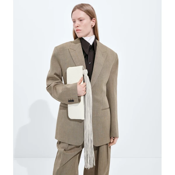 Khaite Women's Serata Clutch in Alabaster - Ivory Clutch Bags - The Lotus Tote Bag - Shop at Coveti