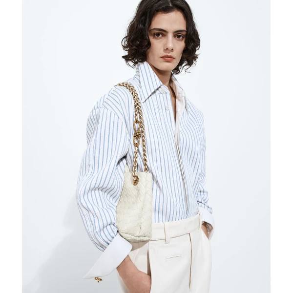Khaite Women's Small Andiamo Chain in Alabaster - Ivory Shoulder & Crossbody Bags - The Lotus Tote Bag - Shop at Coveti