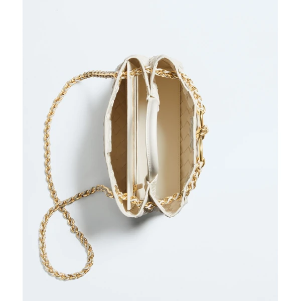 Khaite Women's Small Andiamo Chain in Alabaster - Ivory Shoulder & Crossbody Bags - The Lotus Tote Bag - Shop at Coveti