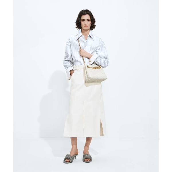 Khaite Women's Small Andiamo Chain in Alabaster - Ivory Shoulder & Crossbody Bags - The Lotus Tote Bag - Shop at Coveti