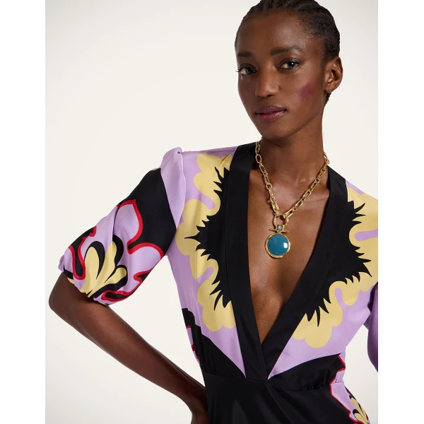 La DoubleJ Angelica Dress Corsage Placée Ivory in Envers Satin - Dresses - Milanese Maximalist Fashion at Coveti