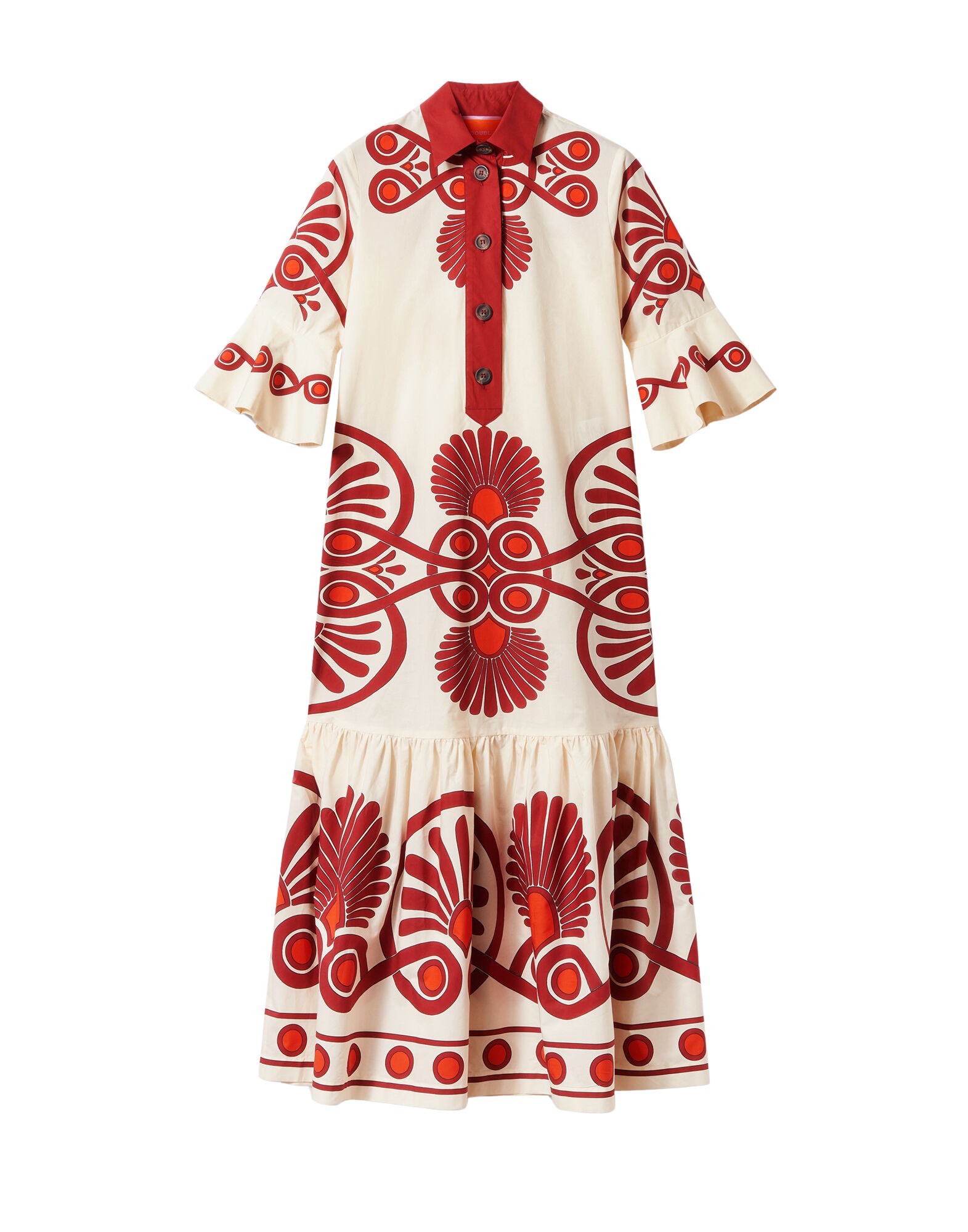 La-Double-J-Artemis-Dress-Medallion-Placee-Cream-in-Cotton-Poplin71905_nobg La DoubleJ Artemis Dress Medallion Placée Cream in Cotton Poplin - Dresses - Milanese Maximalist Fashion at Coveti