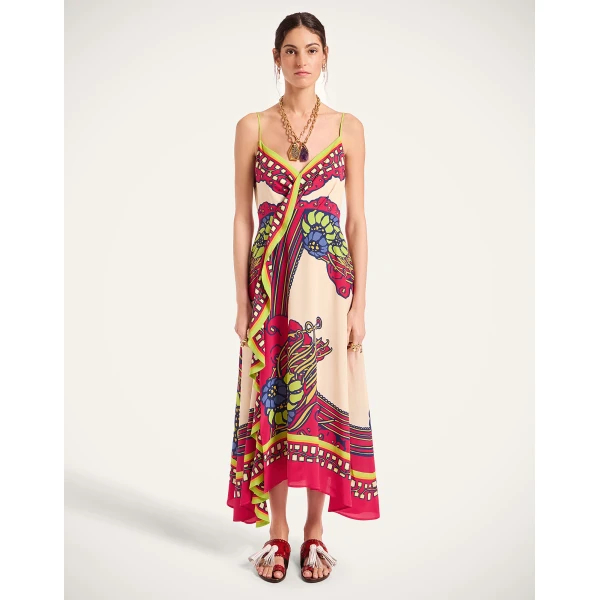 La DoubleJ Aura Dress Solid Ecru in Cotton Plumetis Lace - Dresses - Milanese Maximalist Fashion at Coveti
