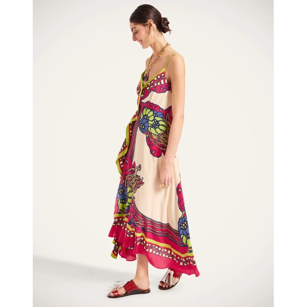 La DoubleJ Aura Dress Solid Ecru in Cotton Plumetis Lace - Dresses - Milanese Maximalist Fashion at Coveti