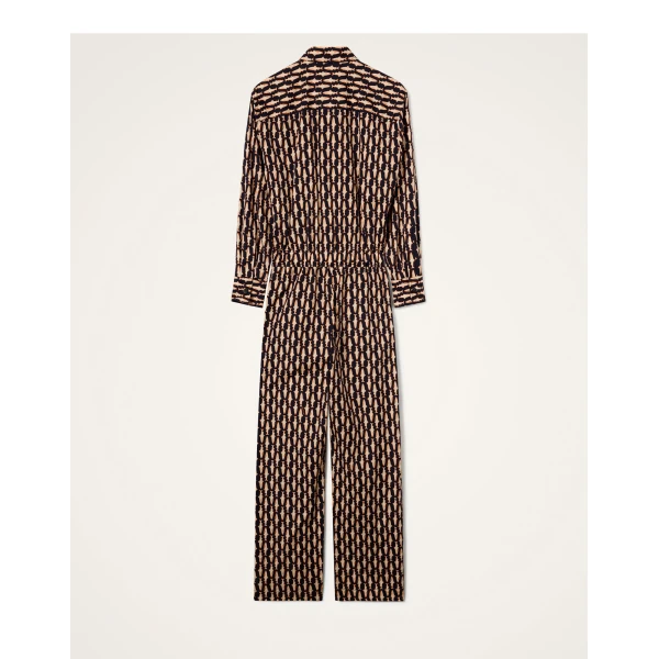 La DoubleJ Aviator Jumpsuit Pesciolini Blue in Summer Poplin -  - Milanese Maximalist Fashion at Coveti