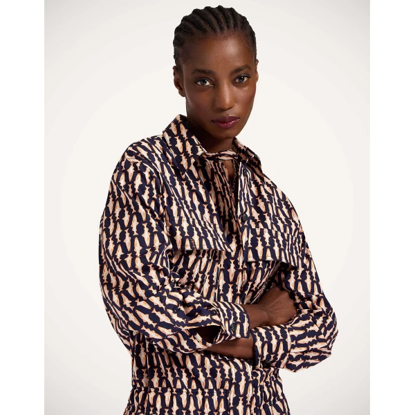 La DoubleJ Aviator Jumpsuit Pesciolini Blue in Summer Poplin -  - Milanese Maximalist Fashion at Coveti