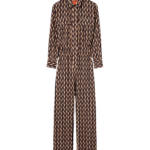 La DoubleJ Aviator Jumpsuit Pesciolini Blue in Summer Poplin -  - Milanese Maximalist Fashion at Coveti