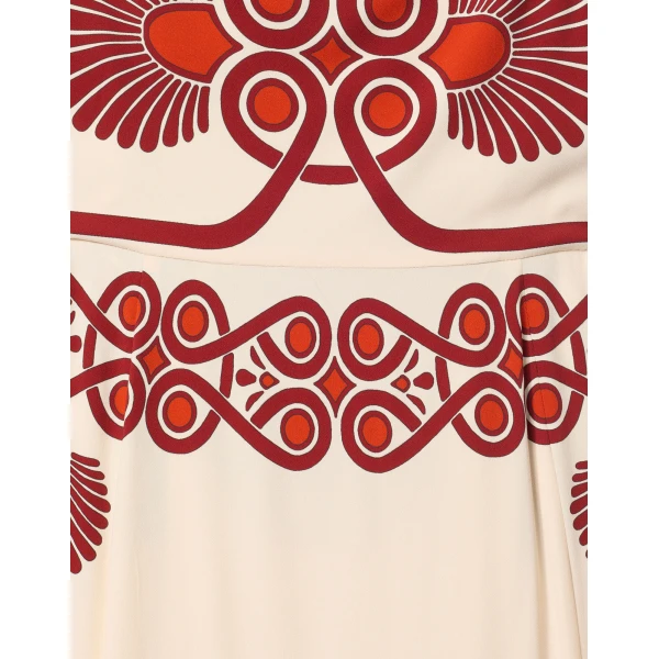 La DoubleJ Buy Me A Martini Dress Medallion Placée Cream in Envers Satin - Dresses - Milanese Maximalist Fashion at Coveti