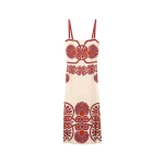 La DoubleJ Buy Me A Martini Dress Medallion Placée Cream in Envers Satin - Dresses - Milanese Maximalist Fashion at Coveti