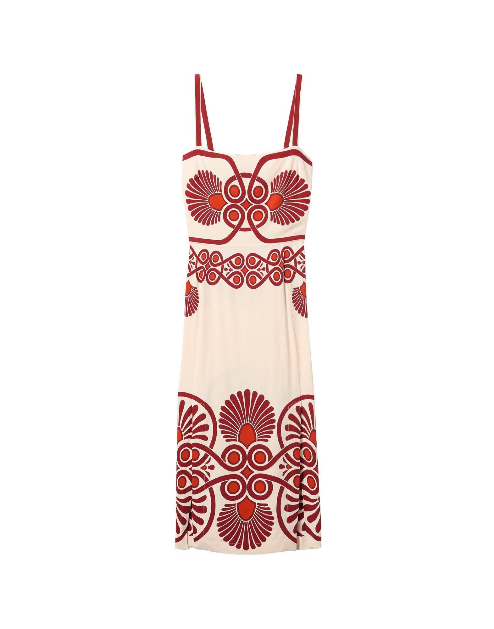 La DoubleJ Buy Me A Martini Dress Medallion Placée Cream in Envers Satin - Dresses - Milanese Maximalist Fashion at Coveti
