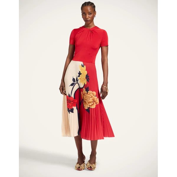 La DoubleJ Buy Me A Martini Dress Regalia Placée Red in Envers Satin - Dresses - Milanese Maximalist Fashion at Coveti
