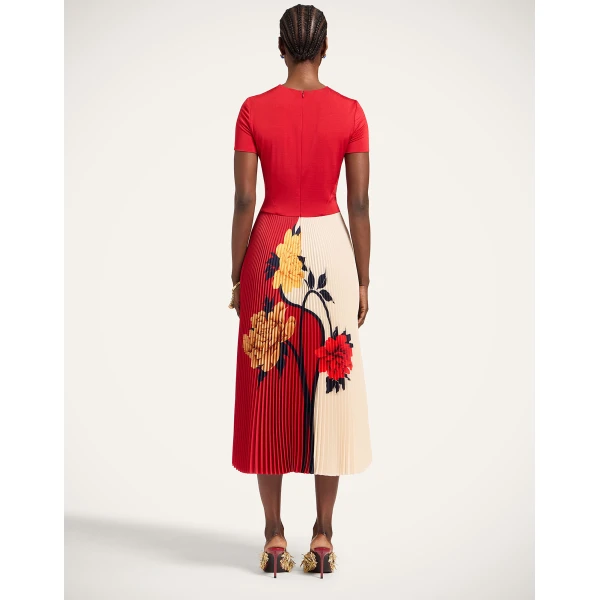 La DoubleJ Buy Me A Martini Dress Regalia Placée Red in Envers Satin - Dresses - Milanese Maximalist Fashion at Coveti