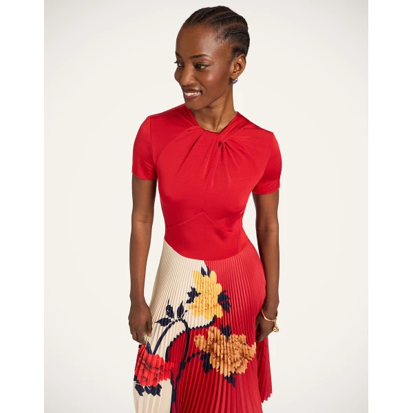 La DoubleJ Buy Me A Martini Dress Regalia Placée Red in Envers Satin - Dresses - Milanese Maximalist Fashion at Coveti