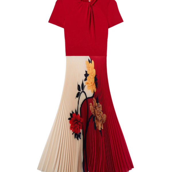 La DoubleJ Buy Me A Martini Dress Regalia Placée Red in Envers Satin - Dresses - Milanese Maximalist Fashion at Coveti
