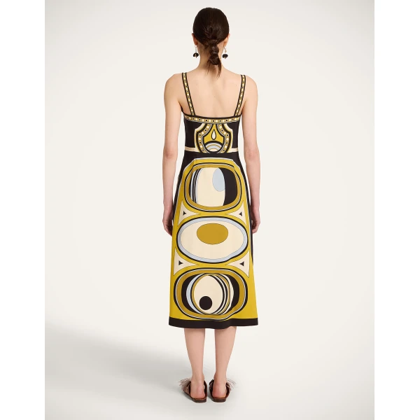 La DoubleJ Cerere Dress Farfalla Buttercream in Silk Chiffon - Dresses - Milanese Maximalist Fashion at Coveti