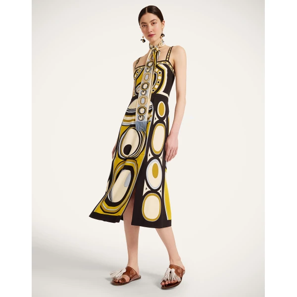 La DoubleJ Cerere Dress Farfalla Buttercream in Silk Chiffon - Dresses - Milanese Maximalist Fashion at Coveti