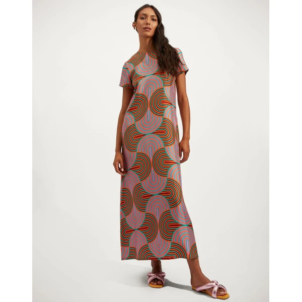 La DoubleJ Chemise Swing Dress Florence Placée Ivory in Silk Twill - Dresses - Milanese Maximalist Fashion at Coveti