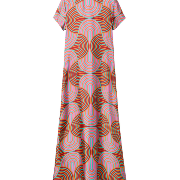 La DoubleJ Chemise Swing Dress Florence Placée Ivory in Silk Twill - Dresses - Milanese Maximalist Fashion at Coveti