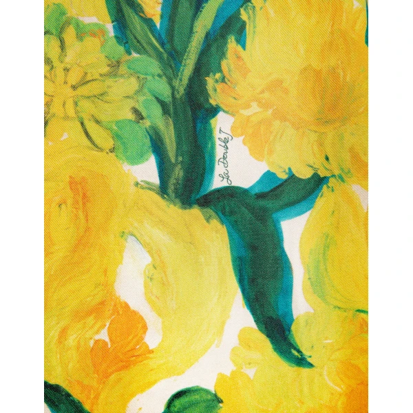 La DoubleJ Chemise Swing Dress Zesty Yellow in Silk Twill - Dresses - Milanese Maximalist Fashion at Coveti
