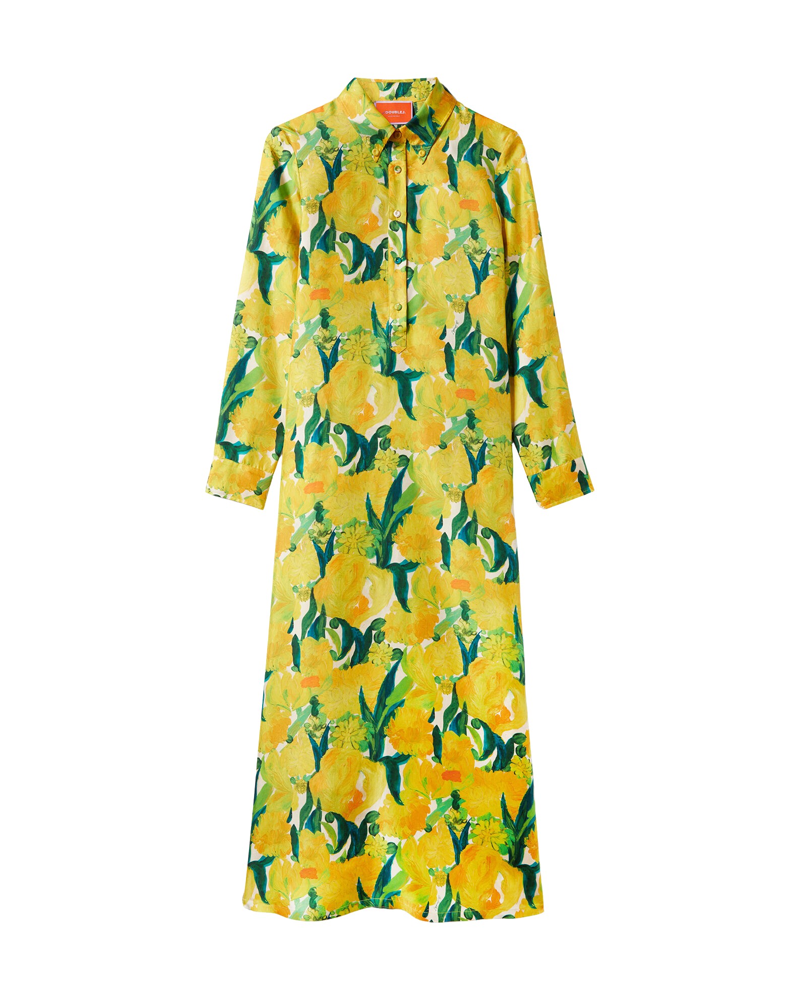 La-Double-J-Chemise-Swing-Dress-Zesty-Yellow-in-Silk-Twill54893_nobg La DoubleJ Chemise Swing Dress Zesty Yellow in Silk Twill - Dresses - Milanese Maximalist Fashion at Coveti