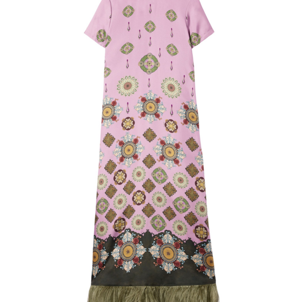 La DoubleJ Cherie Scarf Dress Bounty Placée Navy in Crepe De Chine - Dresses - Milanese Maximalist Fashion at Coveti