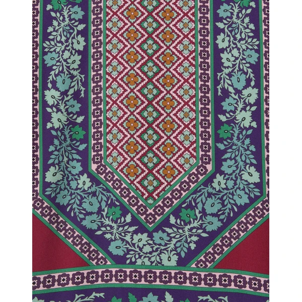 La DoubleJ Cherie Scarf Dress Regalia Placée Red in Crepe De Chine - Dresses - Milanese Maximalist Fashion at Coveti