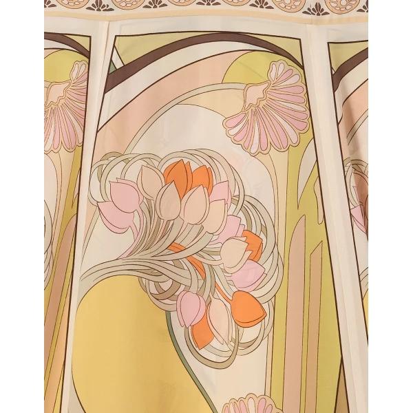 La DoubleJ Cherie Scarf Dress Tulip Placée Pale Pink in Crepe De Chine - Dresses - Milanese Maximalist Fashion at Coveti