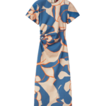 La DoubleJ Chevron Mini Dress Multicolor Pink & Red in Knit Chevron - Dresses - Milanese Maximalist Fashion at Coveti