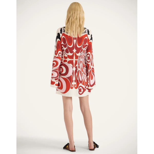 La DoubleJ Chevron Sundress Multicolor Geen & Pink in Cotton Knit Chevron - Dresses - Milanese Maximalist Fashion at Coveti