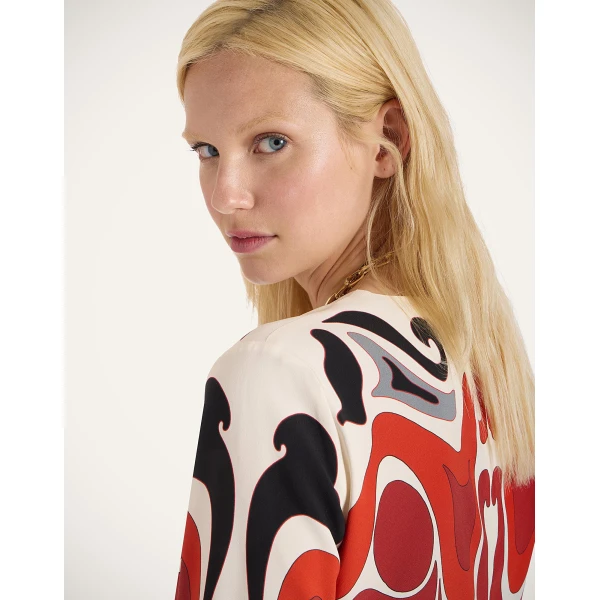 La DoubleJ Chevron Sundress Multicolor Geen & Pink in Cotton Knit Chevron - Dresses - Milanese Maximalist Fashion at Coveti
