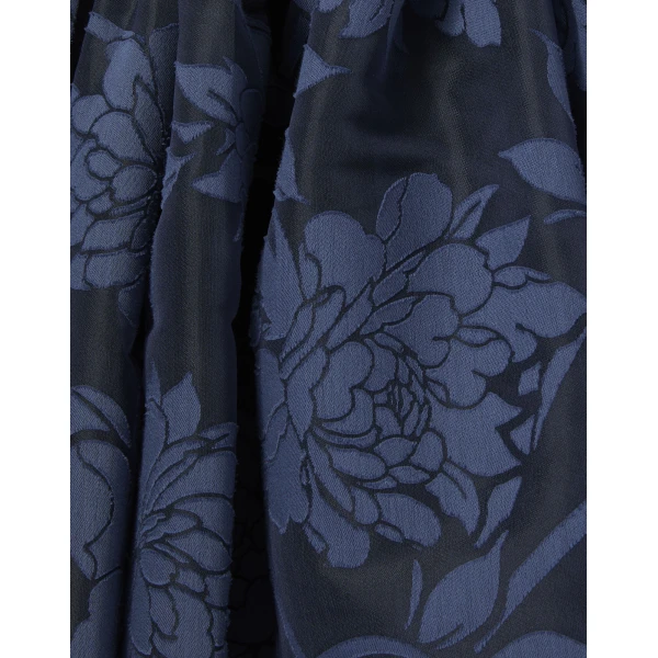 La DoubleJ Chignon Dress Solid Midnight Blue in Techno Voile - Dresses - Milanese Maximalist Fashion at Coveti