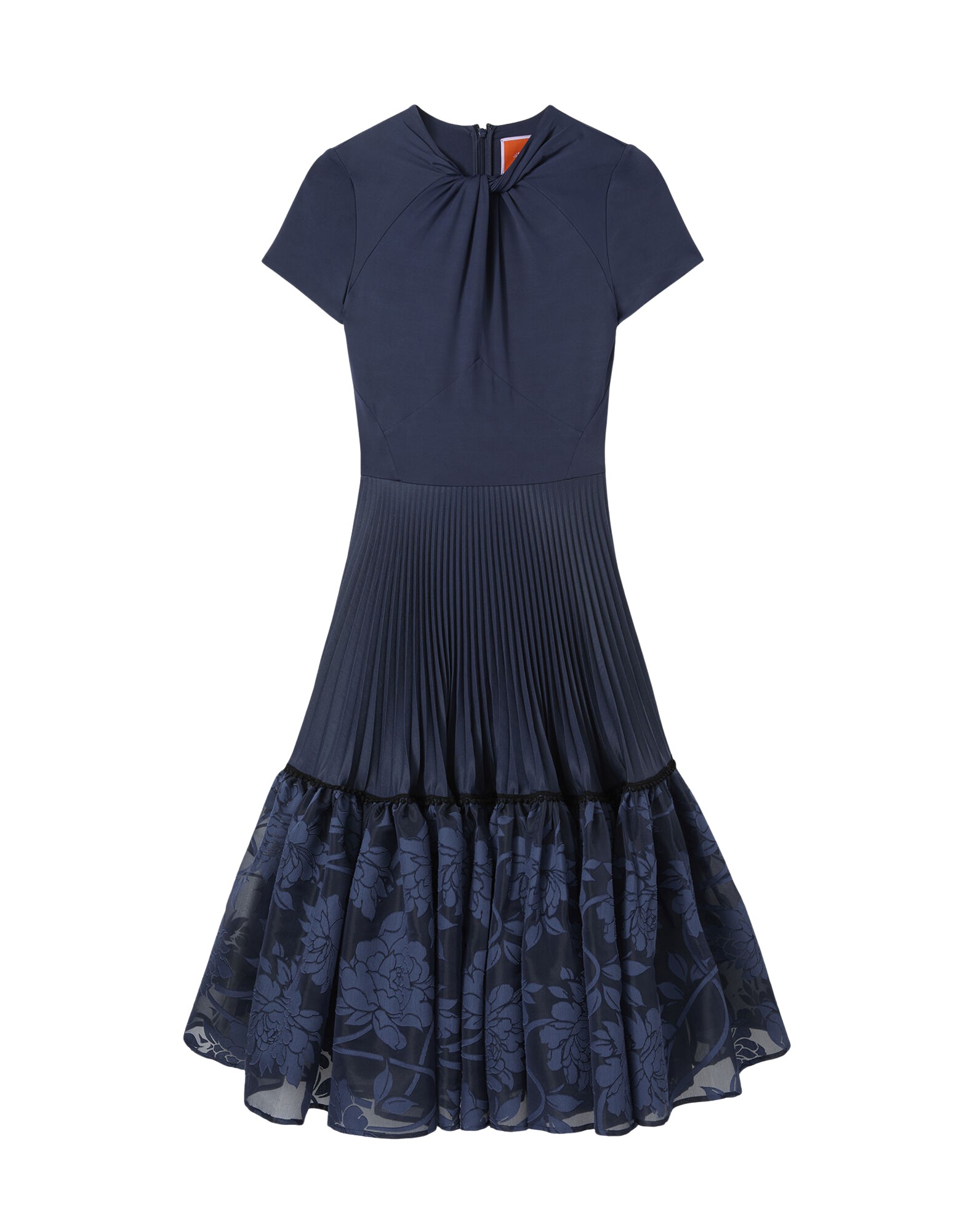 La-Double-J-Chignon-Dress-Solid-Midnight-Blue-in-Techno-Voile87286_nobg La DoubleJ Chignon Dress Solid Midnight Blue in Techno Voile - Dresses - Milanese Maximalist Fashion at Coveti