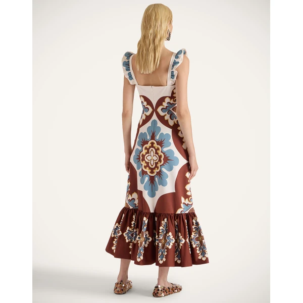 La DoubleJ Choux Dress Ambrosia Placée Pale Pink in Cotton Poplin - Dresses - Milanese Maximalist Fashion at Coveti