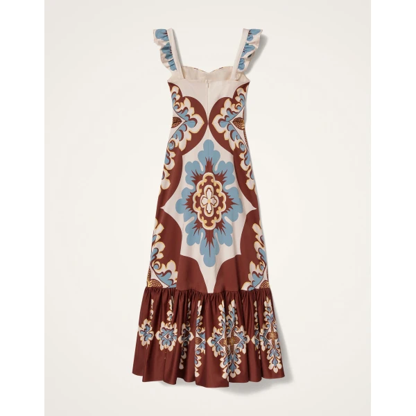 La DoubleJ Choux Dress Ambrosia Placée Pale Pink in Cotton Poplin - Dresses - Milanese Maximalist Fashion at Coveti
