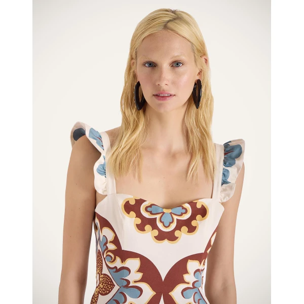 La DoubleJ Choux Dress Ambrosia Placée Pale Pink in Cotton Poplin - Dresses - Milanese Maximalist Fashion at Coveti