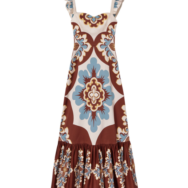 La DoubleJ Choux Dress Ambrosia Placée Pale Pink in Cotton Poplin - Dresses - Milanese Maximalist Fashion at Coveti