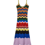 La DoubleJ Eight Counts Mini Dress Color Block Green & Pink in Cotton Viscose Blend - Dresses - Milanese Maximalist Fashion at Coveti