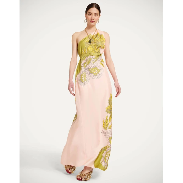 La DoubleJ En Pointe Dress Florette Yellow in Silk Linen Organdie - Dresses - Milanese Maximalist Fashion at Coveti