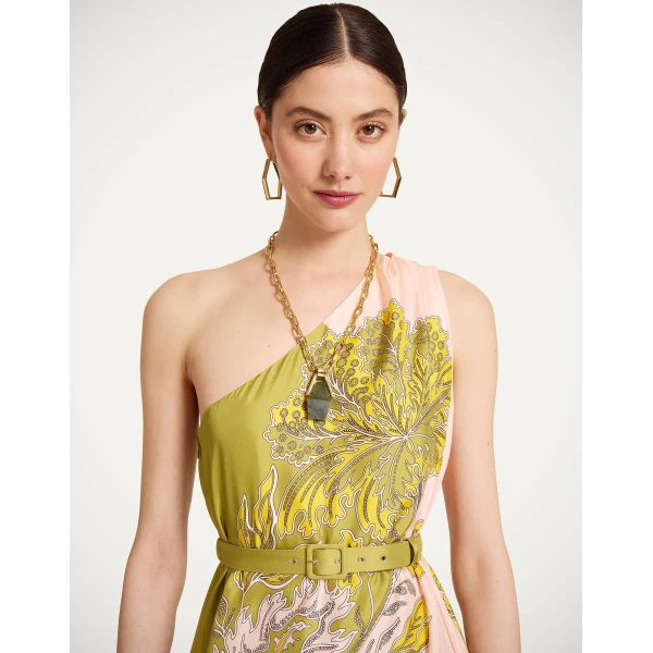 La DoubleJ En Pointe Dress Florette Yellow in Silk Linen Organdie - Dresses - Milanese Maximalist Fashion at Coveti