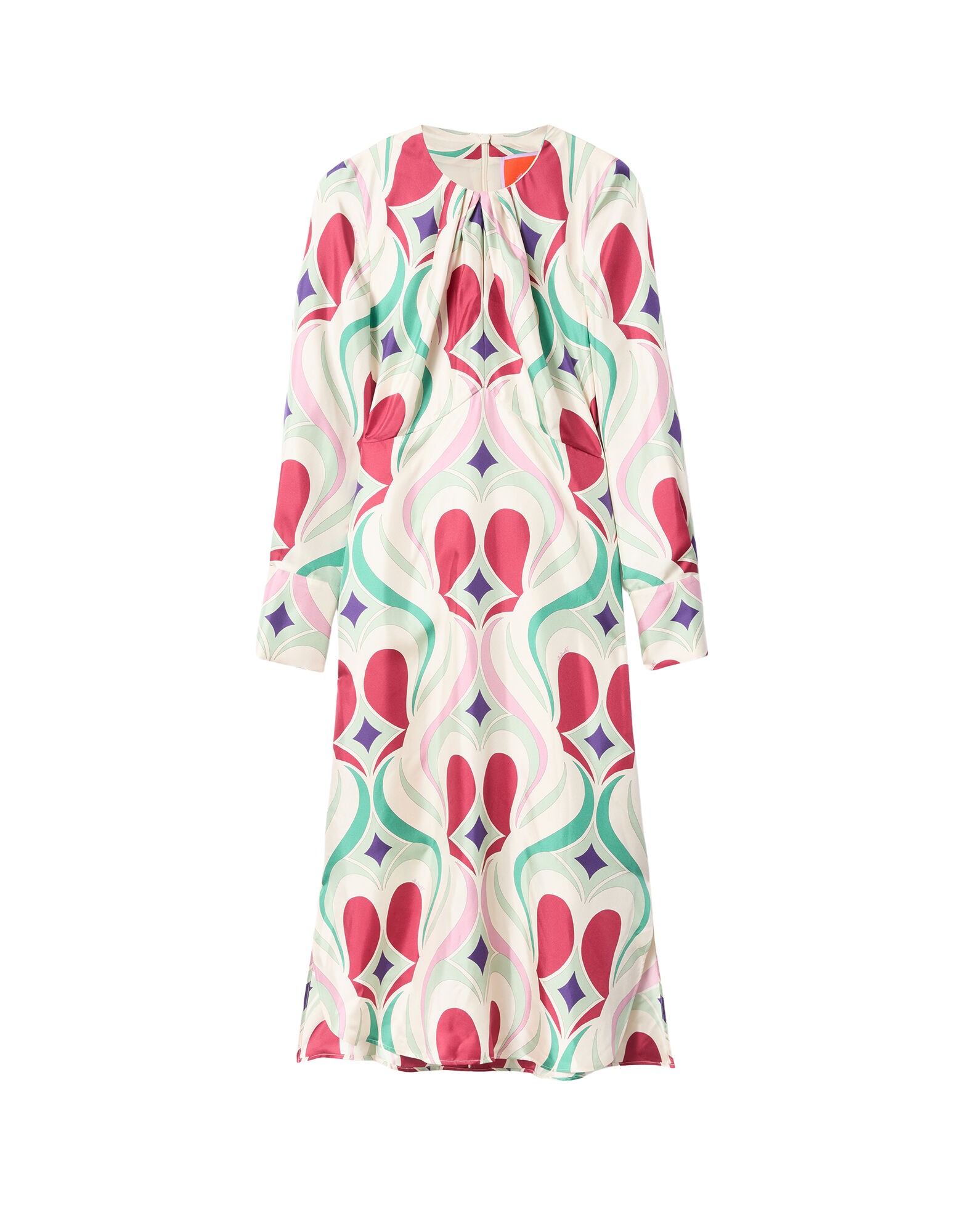La-Double-J-Eve-Midi-Dress-Macro-Jive-Ecru-in-Silk-Twill22291_nobg La DoubleJ Eve Midi Dress Macro Jive Ecru in Silk Twill - Dresses - Milanese Maximalist Fashion at Coveti