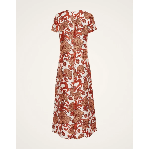 La DoubleJ Eve Midi Dress Sylph Khaki in Crepe Marocain - Dresses - Milanese Maximalist Fashion at Coveti