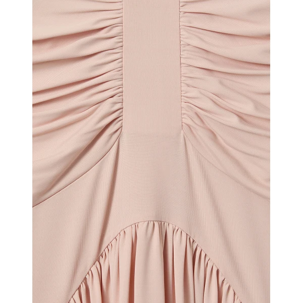 La DoubleJ Foyer Dress Queen Peony Blue in Crepe De Chine - Dresses - Milanese Maximalist Fashion at Coveti