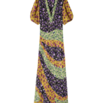 La DoubleJ Foyer Dress Solid Yellow in Embroidered Crepe De Chine - Dresses - Milanese Maximalist Fashion at Coveti