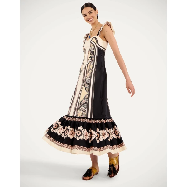 La DoubleJ Gingerbread Dress Ambrosia Placée Pale Pink in Flat Cotton Stretch - Dresses - Milanese Maximalist Fashion at Coveti
